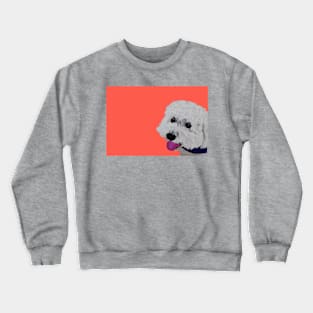 Finn the Bichon Frise Hot Melon Crewneck Sweatshirt